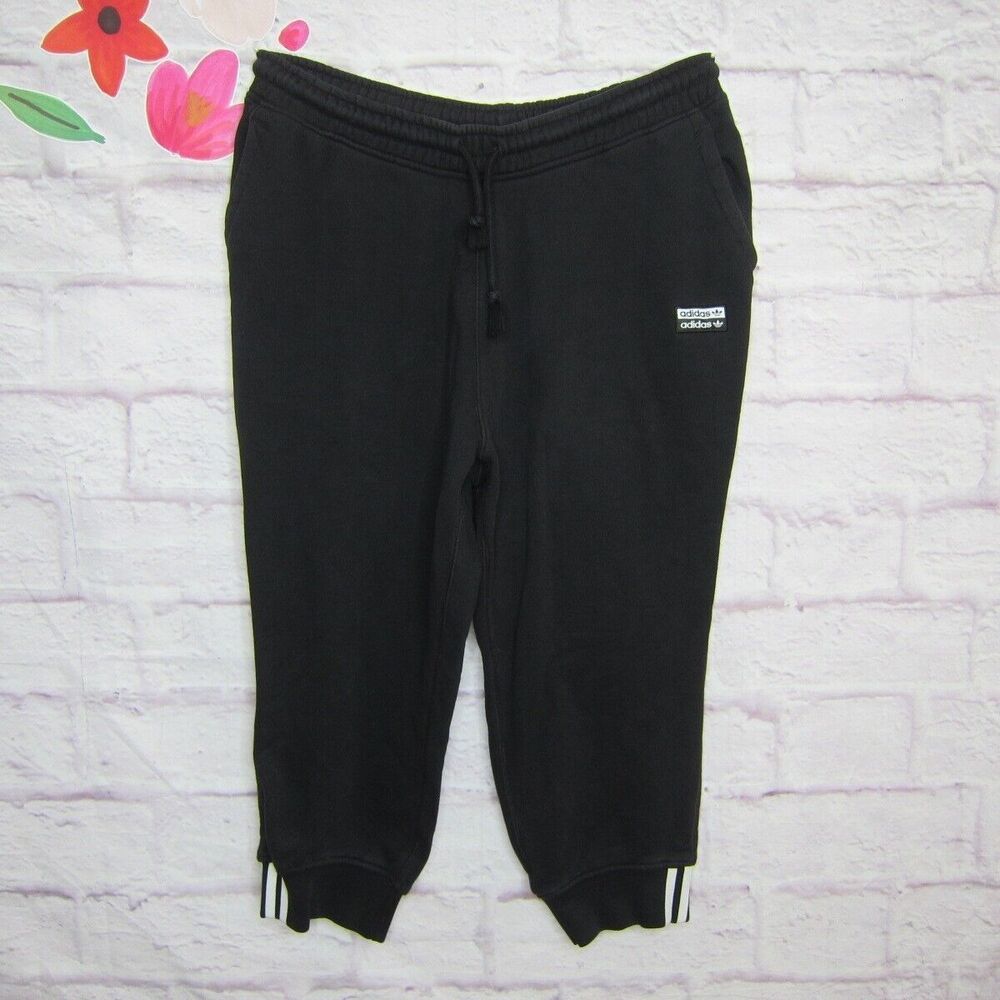 ADIDAS Originals Vocal Cropped Sweatpants Black Women's Size XL